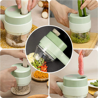 🌽🔌 Molino Eléctrico + Cortador de Verduras 2 en 1 – ¡Tu ayudante ideal en la cocina! 🧄🌶️