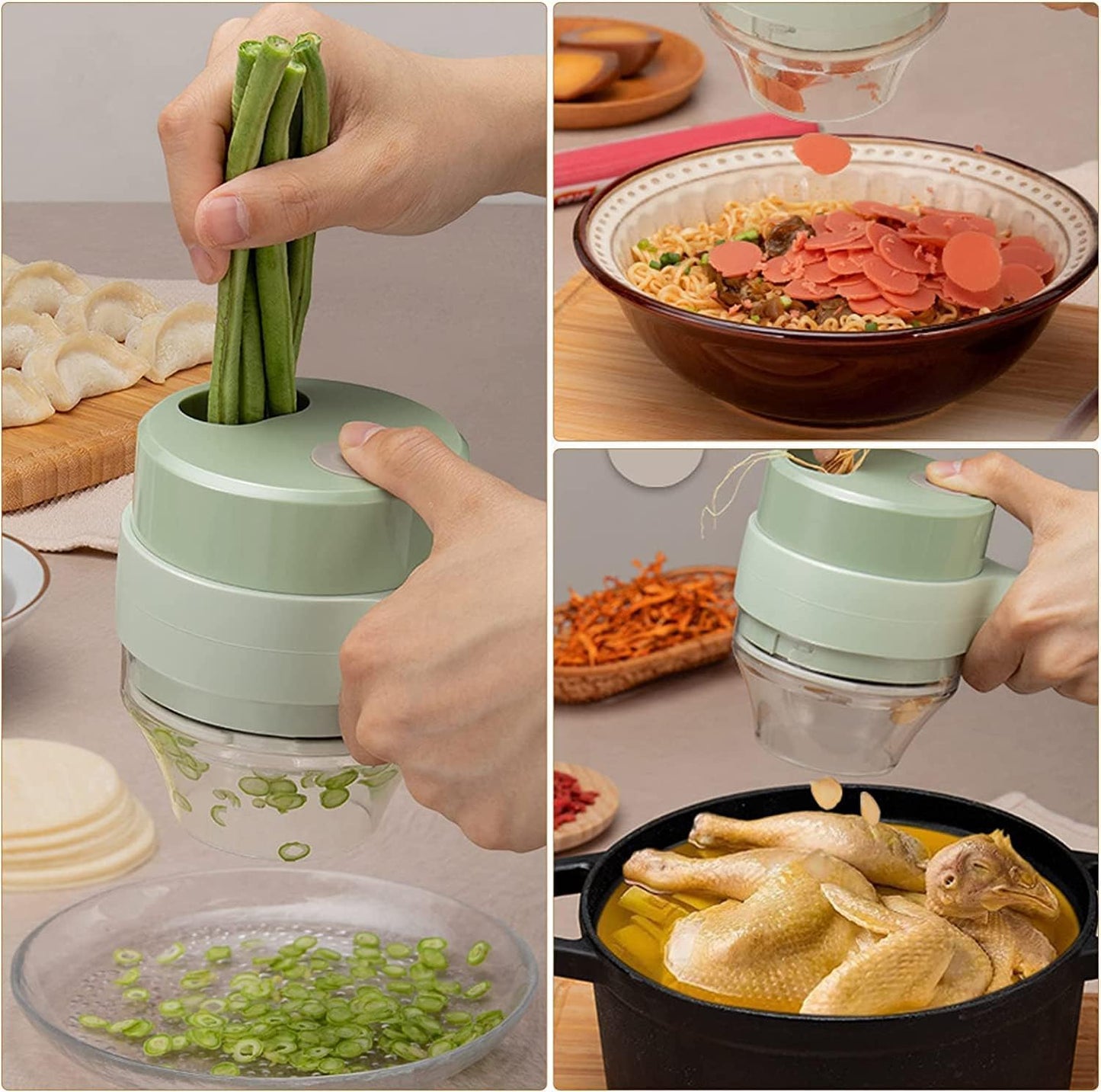 🌽🔌 Molino Eléctrico + Cortador de Verduras 2 en 1 – ¡Tu ayudante ideal en la cocina! 🧄🌶️