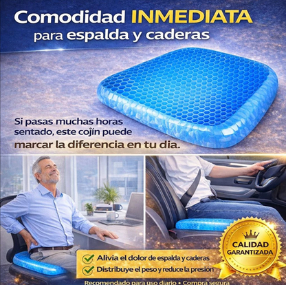 Cojín Terapéutico de Gel – Alivio Lumbar y Postural 🤩