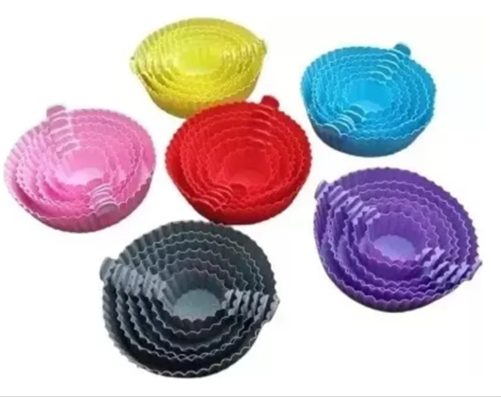🍽️ ¡Kit de 6 Moldes de Silicona para Freidora de Aire! 🌈